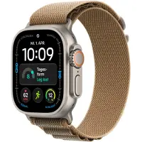 Apple Watch Ultra 4 GPS + Cellular 49 mm Boîtier en titane Natural avec Alpine Loop Desert - S