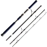 Shimano Moulinet STC XR Blue Offshore, spinning, 2,42 m, 7,94 pieds, puissance 60-120g, 4 sections, canne à pêche de voyage, action rapide, 2,42 m, modèle STCXRBO711MH