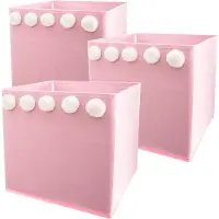 Wellhome Boîte De Rangement Pompoms 3 Unités