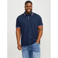 Jack & Jones Hommes + Fit Polo Shirt Short Sleeve Pique Shirt JJEPAULOS Big Size |