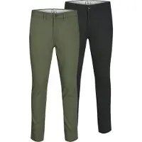 Jack & Jones Pantalon chino 'Macro Dave' vert pastel / noir