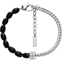 Diesel Bracelet noir / argent
