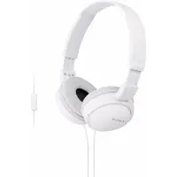 Sony MDR-ZX110AP Casque à arceau pliable avec fonction casque, blanc