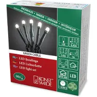 Konstsmide Micro LED Guirlande lumineuse de 50 pièces blanc chaud givré / vert un brin intérieur 6343-120