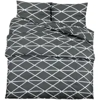 vidaXL Ensemble de literie Gris 155x220 cm coton