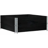 vidaXL Rehausses de palettes 2 pcs. noir 100x100 pin massif