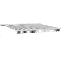 vidaXL Auvent rétractable Anthracite et blanc 4x3 m Tissu et aluminium