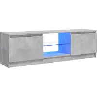 vidaXL Armoire TV avec lampes LED gris béton 120x30x36 cm