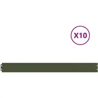 vidaXL Bordure de jardin, 10 pièces, 10 x 103 cm, acier laminé à froid