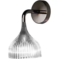 Kartell Produit de deuxième choix – Applique murale, verre transparent, E14, polycarbonate transparent, tube en acier 799