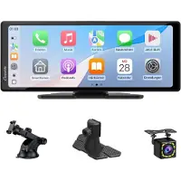 Carpuride Écran portable Carplay V92R, compatible avec Carplay et Android Auto sans fil