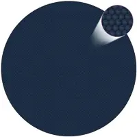 vidaXL Bâche solaire de piscine flottante PE 210 cm noire et bleue
