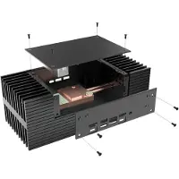 Akasa Turing RC Pro UCFF-Gehäuse (ASUS NUC) - schwarz (Mini-ATX), Boîtier PC, Noir