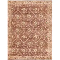 FRAAI Tapis vintage | Sage Grid Terracotta | 120x170cm | Terracotta | Coton | Rectangulaire