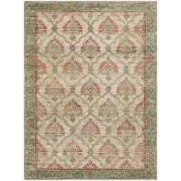 FRAAI Tapis vintage | Sage Grid Vert | 120x170cm | Vert | Coton | Rectangulaire