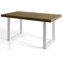 Alpi Möbel Table de Salle à Manger 140x80x77cm, Halifax, Pieds en Métal