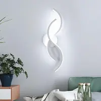 COMELY Applique murale Wellenform, 15W, 6500K, blanc, 41 cm, idéale pour les couloirs – Blanc, 6500K