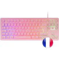 Mars Gaming MCP-RGB3P, Câble, USB, Commutateur à membrane, LED RGB, Rose, Souris incluse
