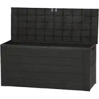 OEM Boîte de rangement pour coussins de jardin - Coffre de rangement pour l'extérieur - Pour ranger les coussins - Design en bois - 120x58x48 cm - Marron