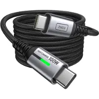 Iniu Câble USB-C , 2 mètres, 100W, câble de charge rapide USB-C vers USB-C, compatible PD3.0
