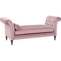 AEA Chaise longue Nouveau Salon Lounge Meubles Design Moderne Canapé Tissu Rose Textile