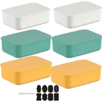 Merkloos Ensemble de 6 boîtes de rangement avec couvercle - Empilables et multifonctionnelles