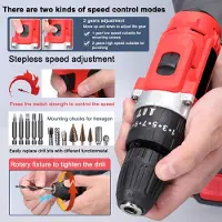 OEM Visseuse sans fil, batterie lithium 21V, contrôle de vitesse double, 2 batteries incluses, modèle européen
