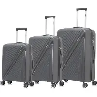 Merkloos Ensemble de valises rigides en trois pièces avec serrure TSA