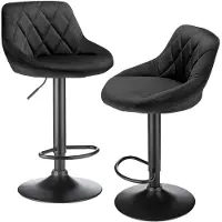 Merkloos Ensemble de deux tabourets de bar pivotants, réglables en hauteur