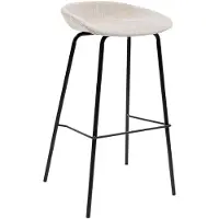 Merkloos Tabouret de bar Riga, hauteur 80 cm, couleur champagne