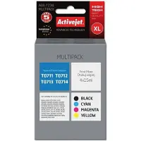 ActiveJet Encre AEB-715N (remplace Epson T0715 ; Supreme ; 4 x 15 ml ; noir, magenta, cyan, jaune)