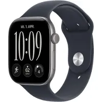 Apple Watch Series 12 GPS + Cellular 46 mm Boîtier en aluminium Space Gray avec Sport Band Navy - S/M