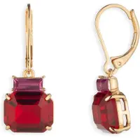 Ralph Lauren Boucles d'oreilles 'KENSINGTON' or / rouge