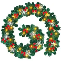 Peviasot Guirlande lumineuse de Noël , 5 mètres, 100 LED blanc chaud, avec télécommande et 8 modes d'éclairage, idéale pour les fêtes de Noël