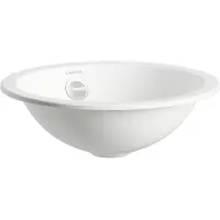 Laufen FORM Lavabo à encastrer par le bas, rond, sans trou pour robinet, avec trop-plein, 325x325x110mm, blanc brillant, H513FM20001091