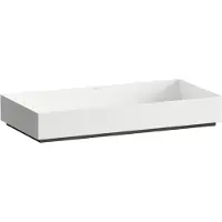 Laufen METAPHOR Cuvette de lavabo, rectangulaire, sans trou pour robinet, sans trop-plein, 750x375x115mm, H512ME70001121