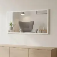 Dmora - Miroir Spiegel Romeo, miroir de salle de bain, 100 % fabriqué en Italie, dimensions : 120 x 2 x 60 cm
