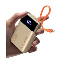 Iniu Batterie externe de 45W, ultra-compacte, avec une capacité de 20000 mAh et un câble USB-C intégré