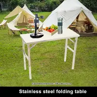 StarTech.com Table de travail pliante - Établi - Acier inoxydable - Capacité de charge : 100 kg - Dimensions : 100 x 40 x 75 cm - Portable - Idéal pour l'atelier, le garage et la cuisine