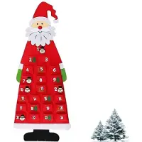Merkloos Calendrier de l'Avent en feutre, avec un motif de Noël