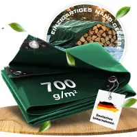 Merkloos Bâche étanche et résistante aux déchirures, d'un poids de 700 g/m², avec œillets