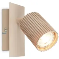 Briloner Applique murale orientable 13x8x9 cm douille GU10 max. 9 W beige - Applique murale pour chambre couloir salon