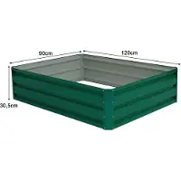 Merkloos Jardin vertical en acier, ensemble de 4 pièces, dimensions 120 x 9 cm