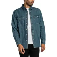 Levi's pour homme. 19573-0269 Chemise Jackson Worker bleu foncé (S), Casuel, Coton, Manche longue