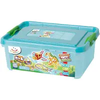 Clics Toys Flexibele Bouwstaafjes in Opbergbox, 200dlg.