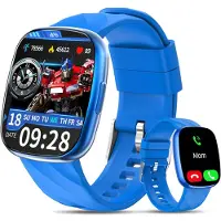 Hasbro Montre connectée Transformers pour enfants, montre de fitness avec podomètre, pour filles et garçons – Bleu, Optimus Prime
