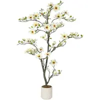 StarTech.com Magnolia - Arbre artificiel - Hauteur 180 cm - Sur pied - Pour l'extérieur - Matériau PE - Vert olive