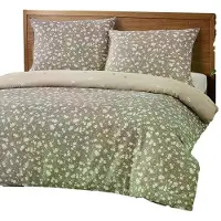MARKIZETA HOME Parure de lit, satinée, de haute qualité, dimensions 200x220 cm, couleur beige, motif floral