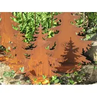 Saremo Rouille noble Sapin sur plaque Sapin - 55 cm
