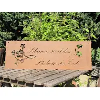 Ferrum Art Design GmbH & Co. KG Tableau de poésie sur rouille noble "Fleur